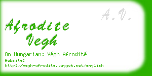 afrodite vegh business card