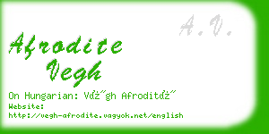 afrodite vegh business card